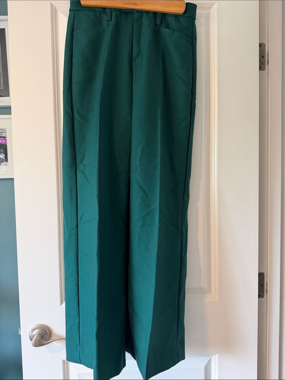 Banana Republic Teal Green Wide-Leg Pants